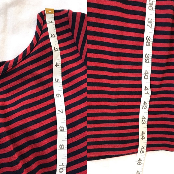 Boden Red Stripe Below Knee Pencil Dress WH507 - Picture 9 of 11